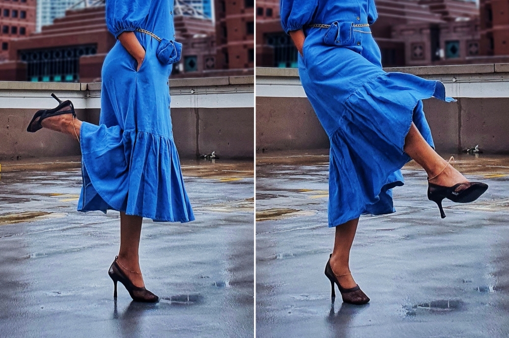 How to Style a Denim Dress