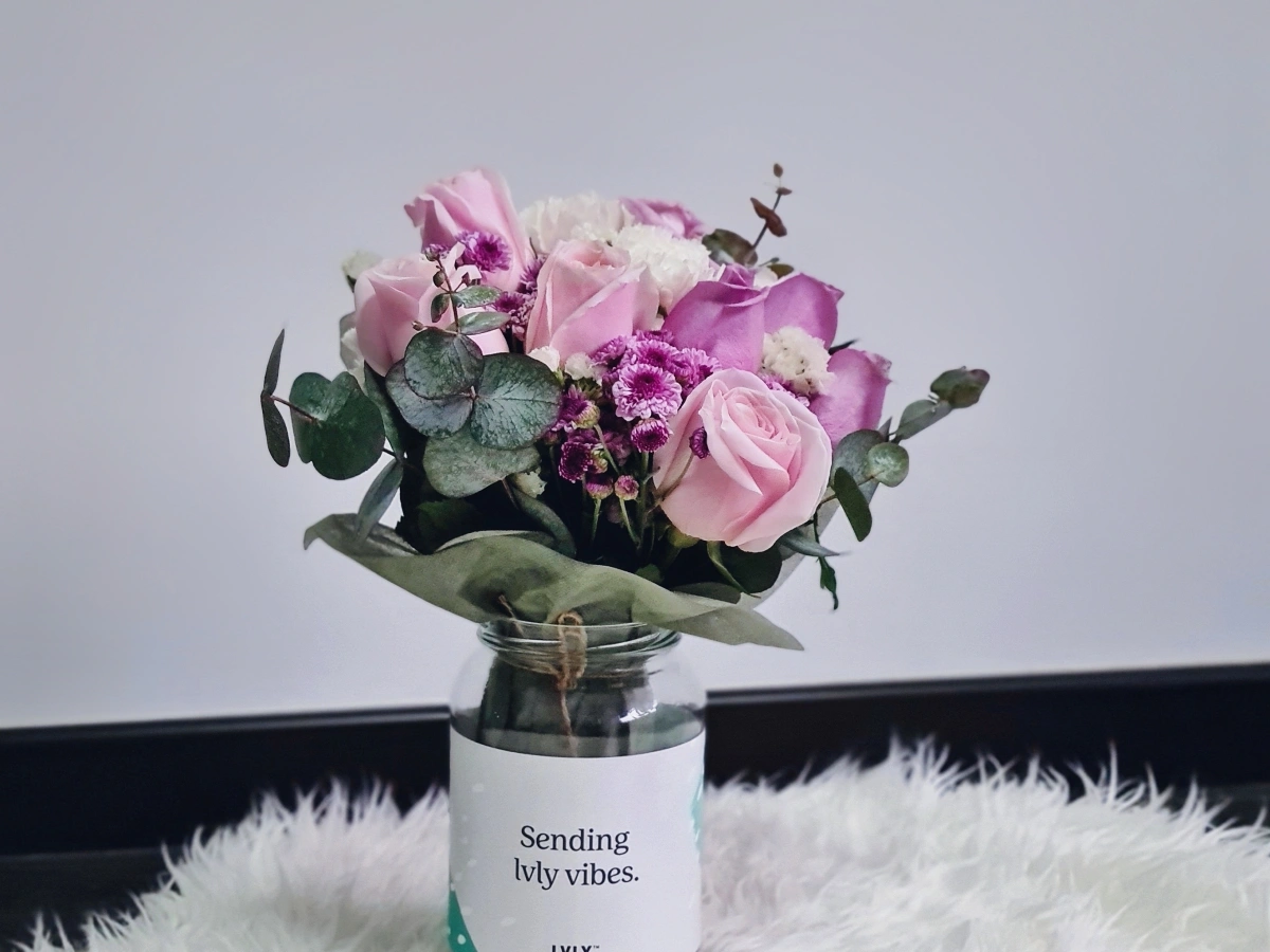 LVLY Fresh Blooms and Flower Jar