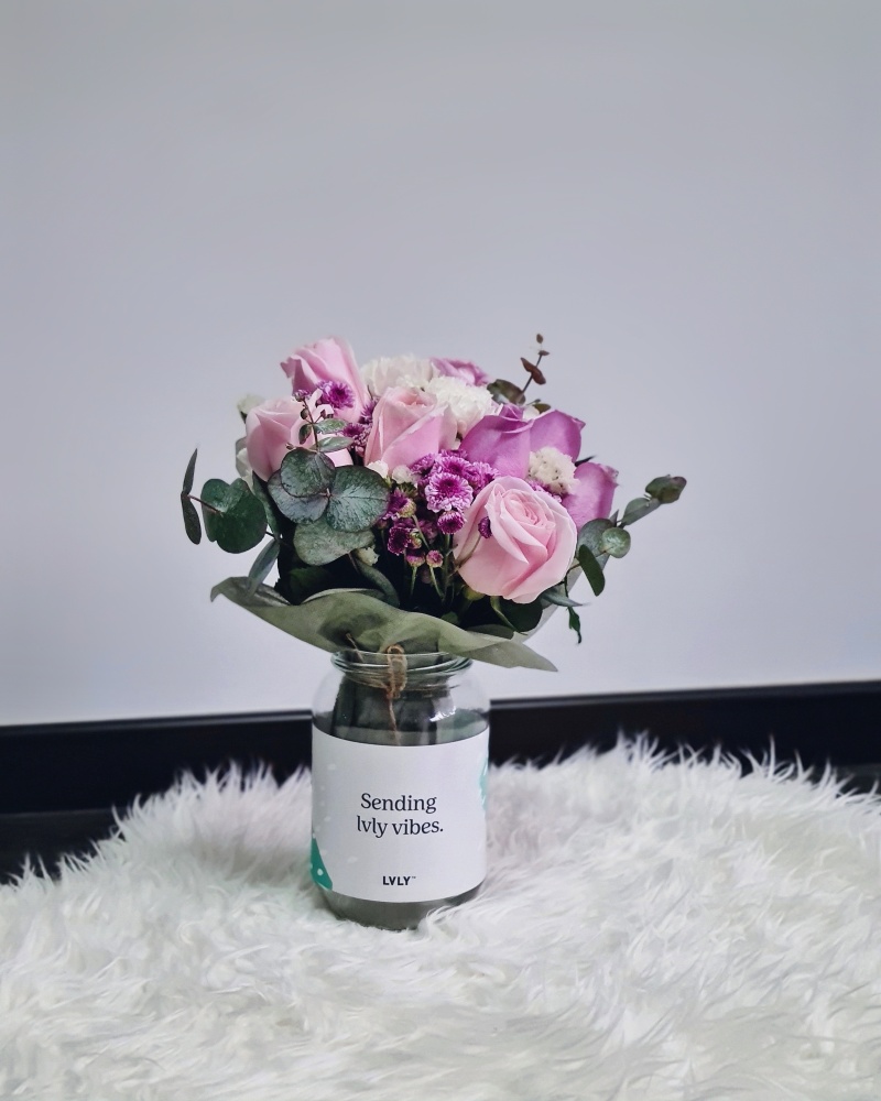 LVLY Fresh Blooms and Flower Jar